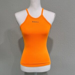 NOBULL Women’s Bright Orange Ribbed High-Neck Tank